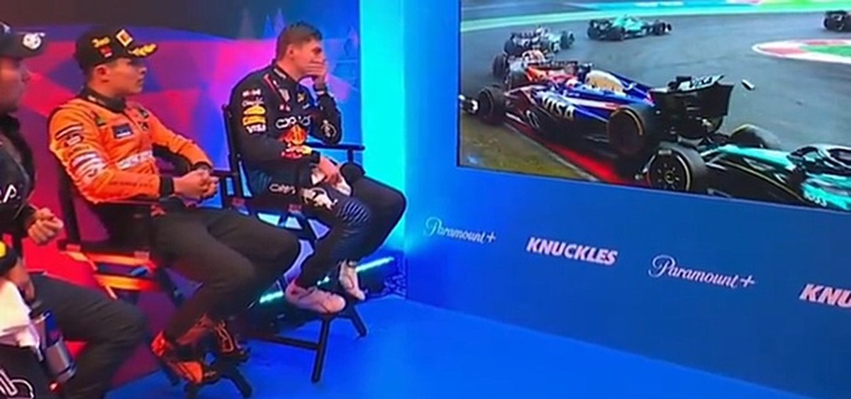 Verstappen en Norris reageren vol ongeloof na chaos in China